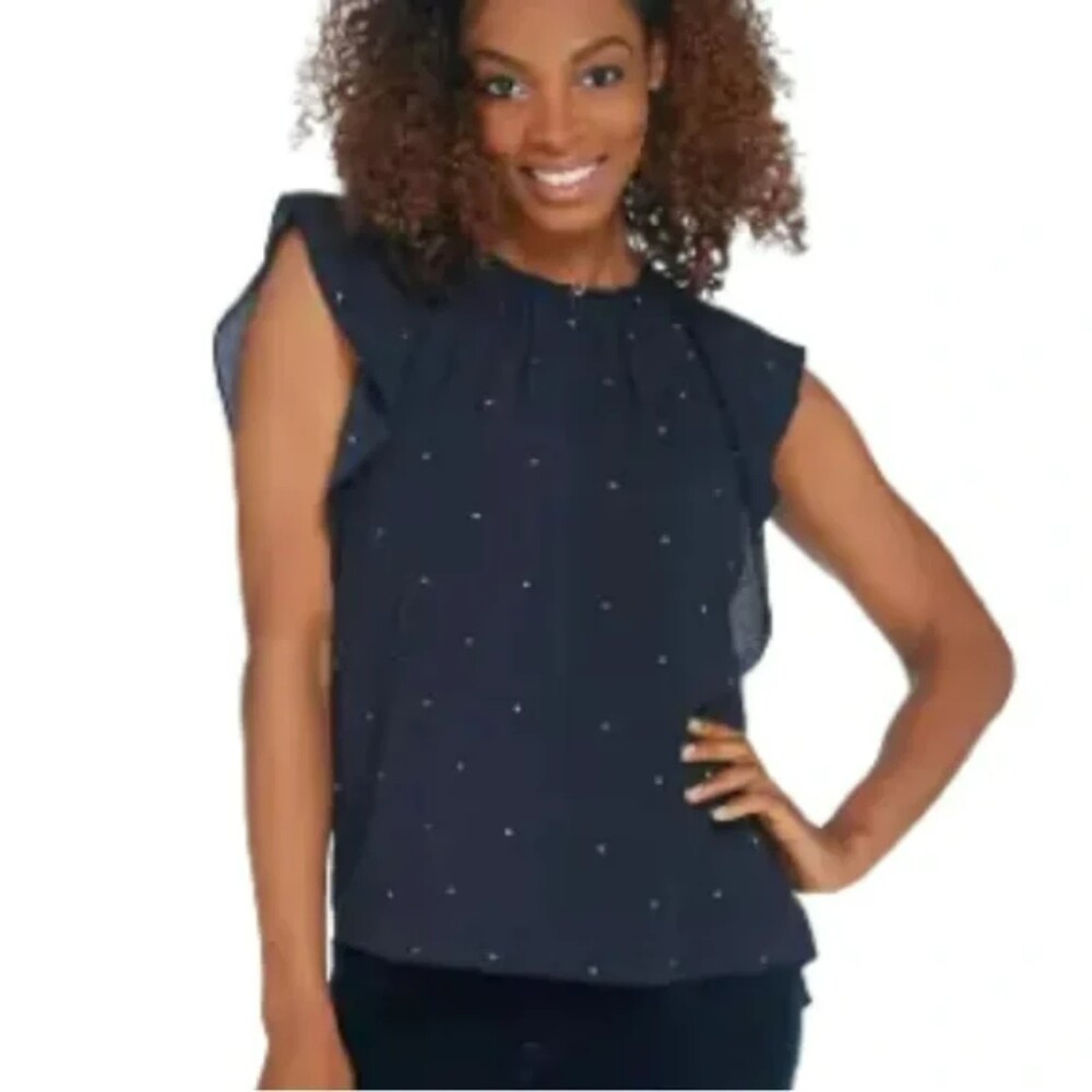 Vince Camuto Blouse Small Navy